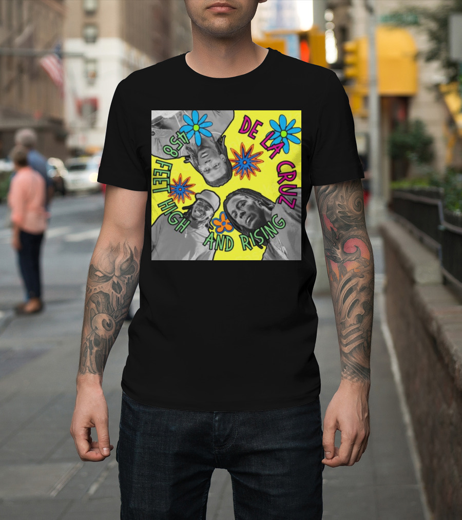 De La Cruz 458 Feet High And Rising Psychedelic Baseball Legend T-Shirt