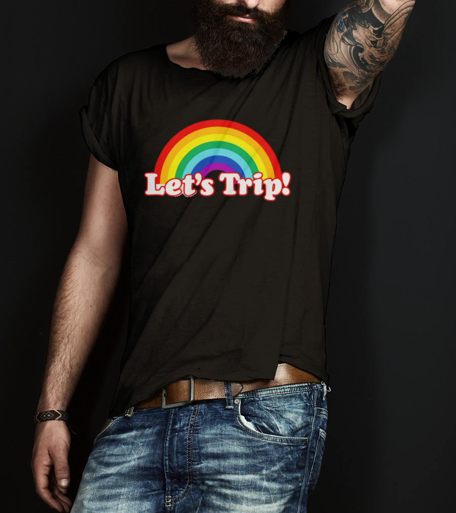 Let's Trip Rainbow Retro Colorful T-Shirt