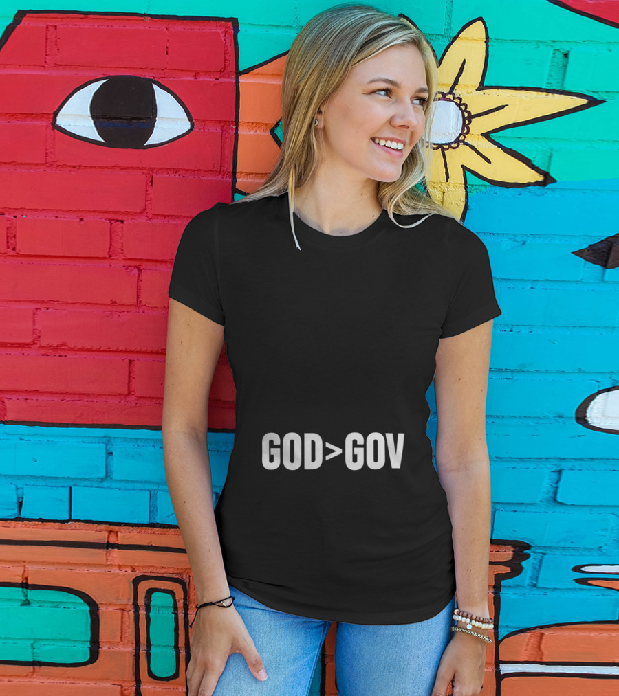 Tpusa Merch God Greater Than Gov T-Shirt
