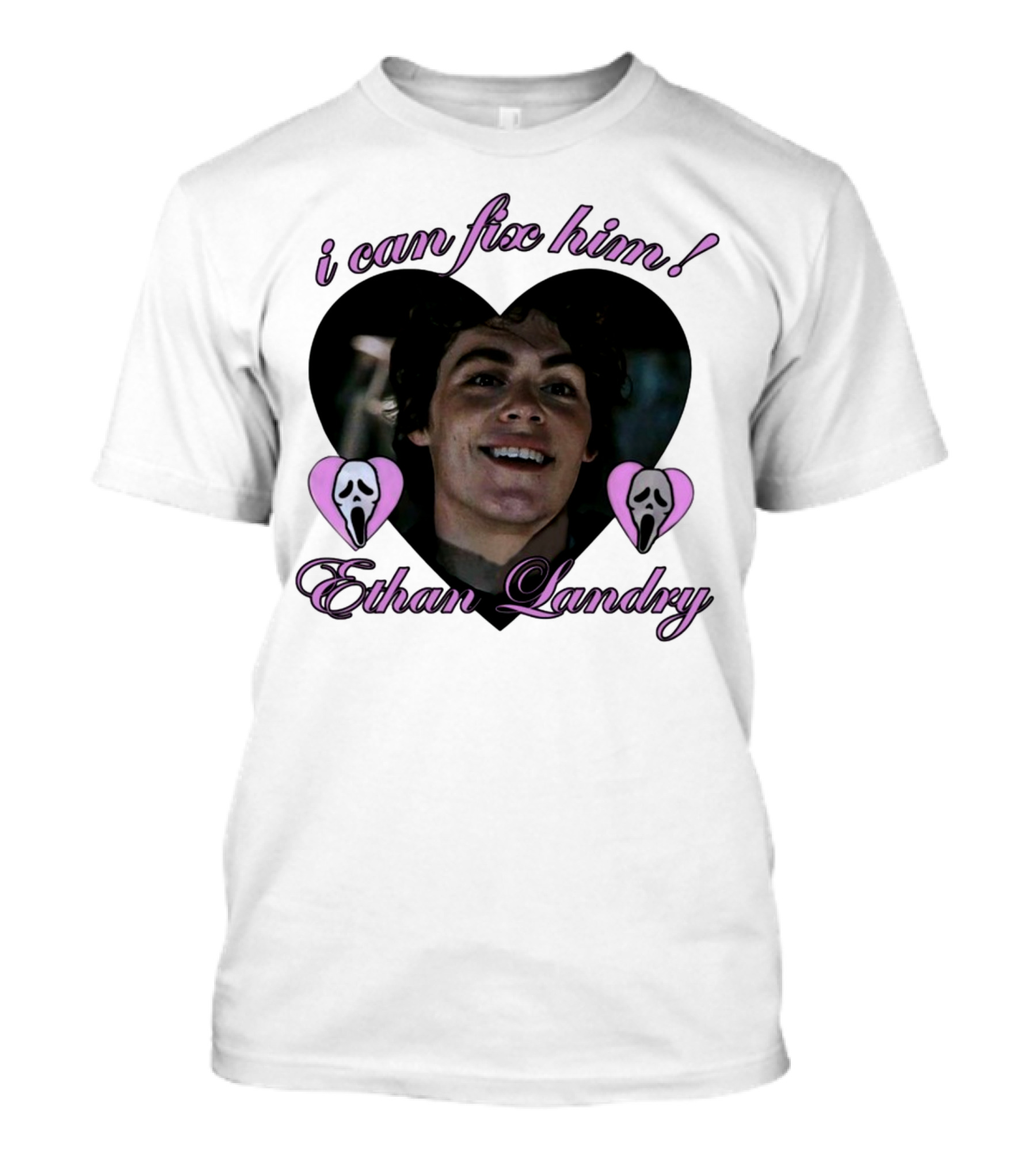 I Can Fix Him Ethan Landry Heart Scream Mask T-Shirt