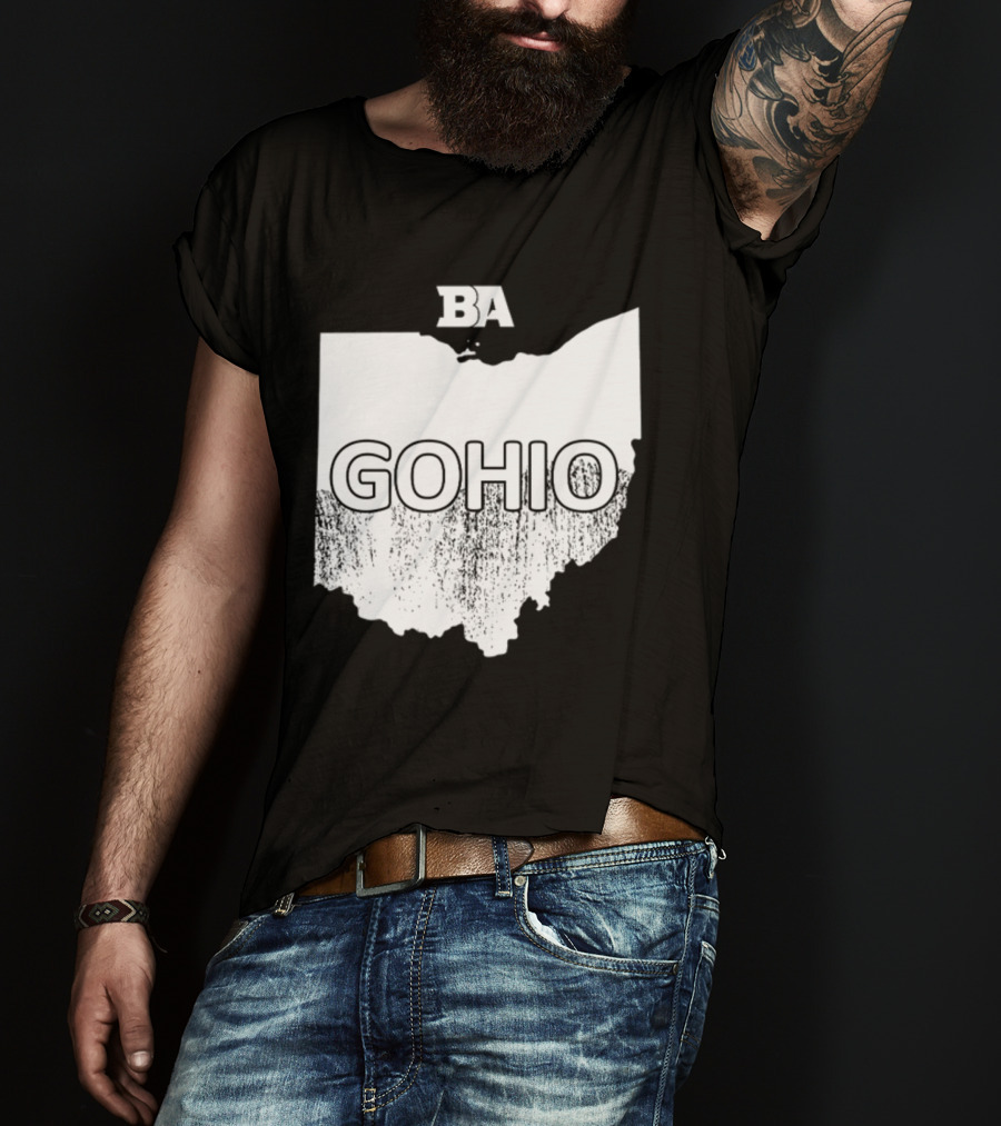 BA GOHIO Ohio Map T-Shirt