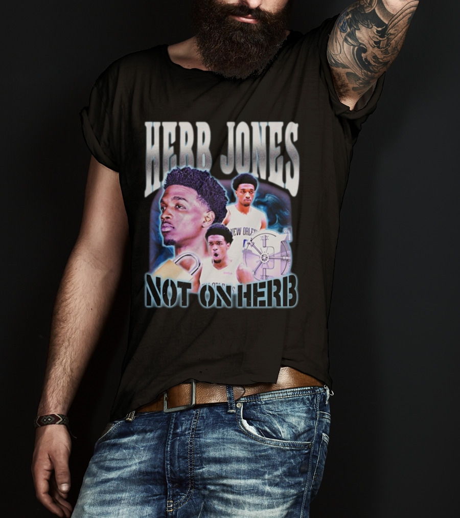 Herb Jones Not On Herb New Orleans Basketball Player Collage T-Shirt