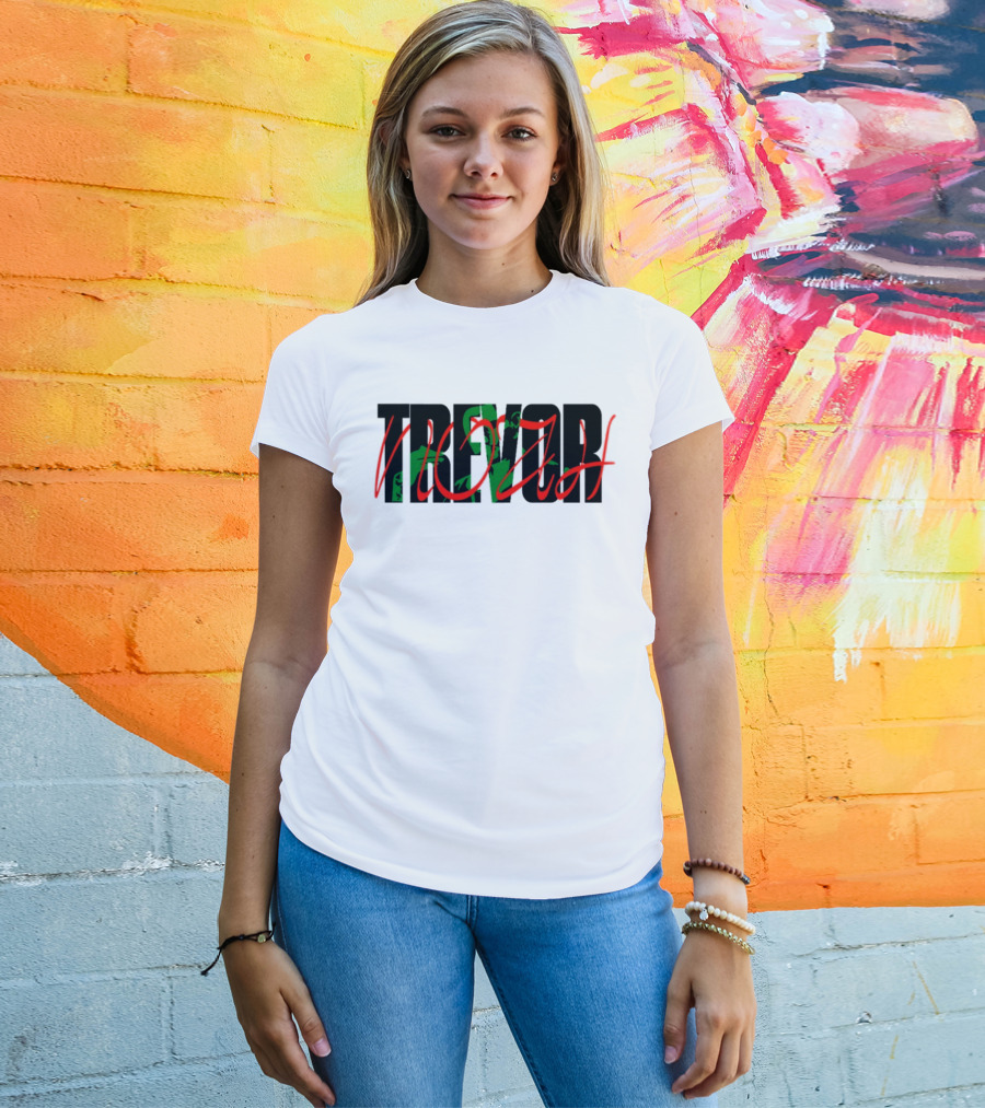Trevor Noah With Green Art And Red Script T-Shirt