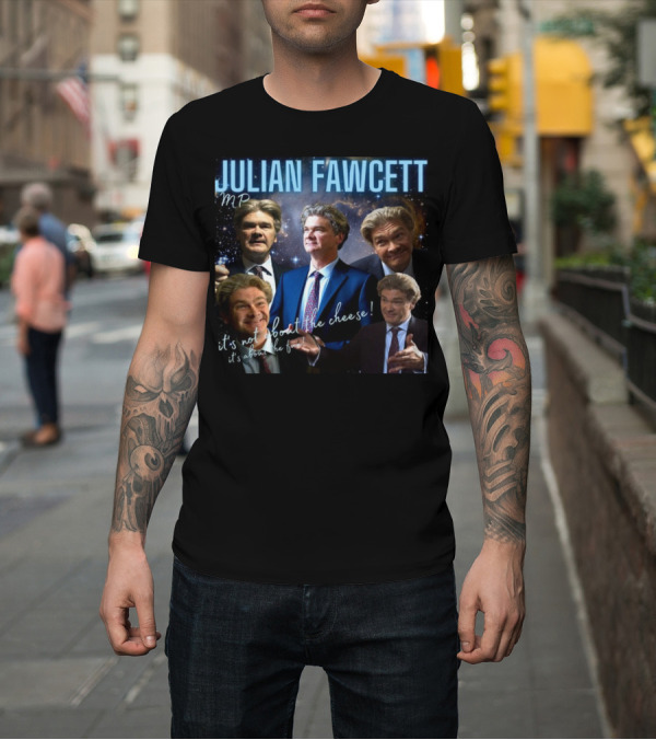 Shirt: Julian Fawcett Mp It's Not About The Cheese It's About The Fun Multi-Pose Universe T-Shirt Julian Fawcett Mp It's Not About The Cheese It's About The Fun Multi-Pose Universe T-Shirt