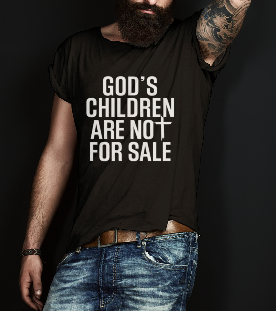 God's Children Are Not For Sale Irishpeachdesigns Cross T-Shirt