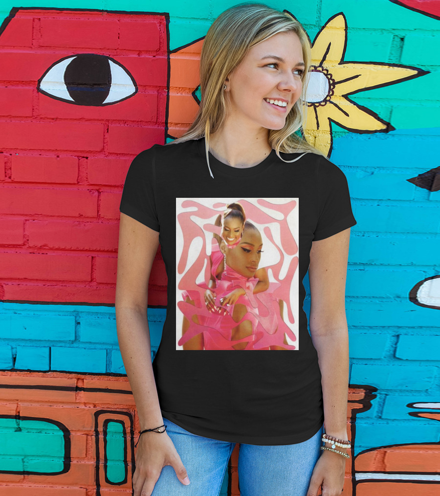 Ian Woods Issa Rae At The Barbie Fragmented Pink T-Shirt