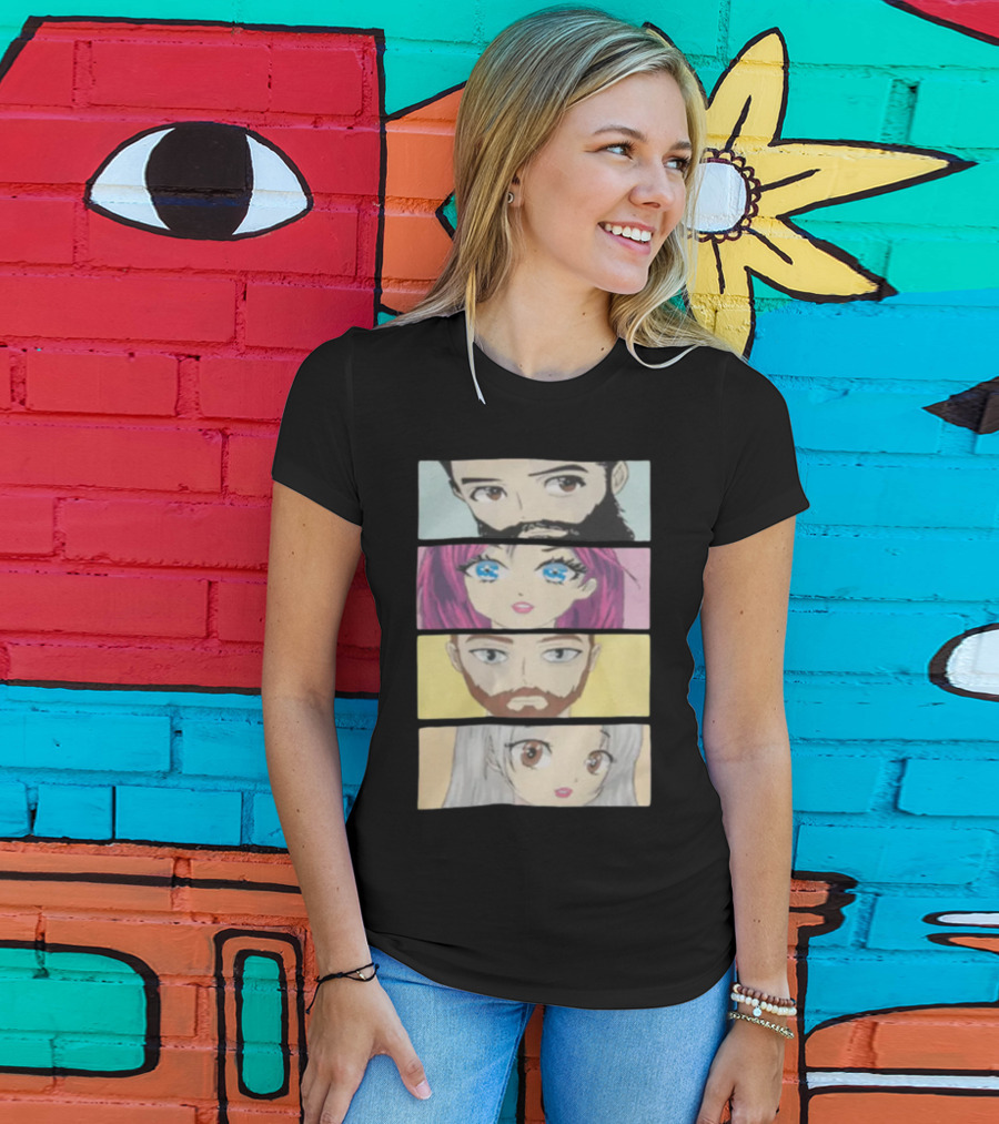 Skillet Anime Characters Manga Style Portraits T-Shirt