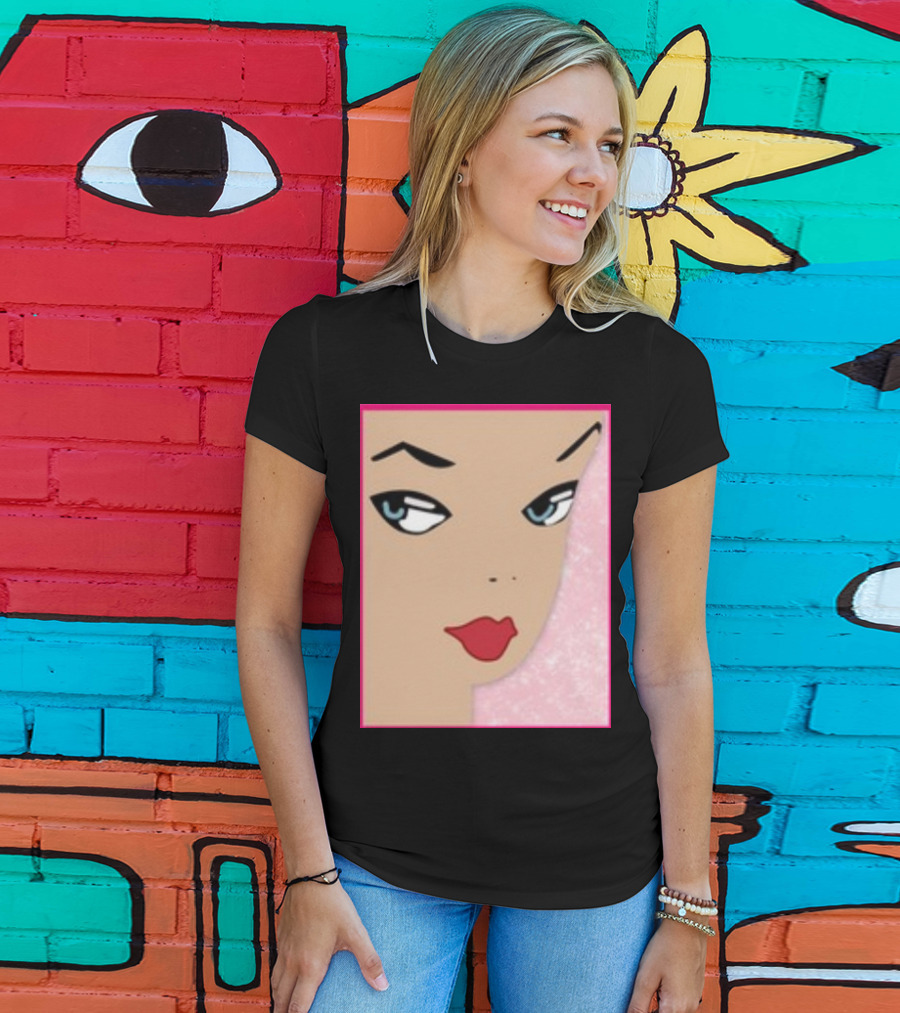 Ryan Gosling Wearing Barbie Face T-Shirt