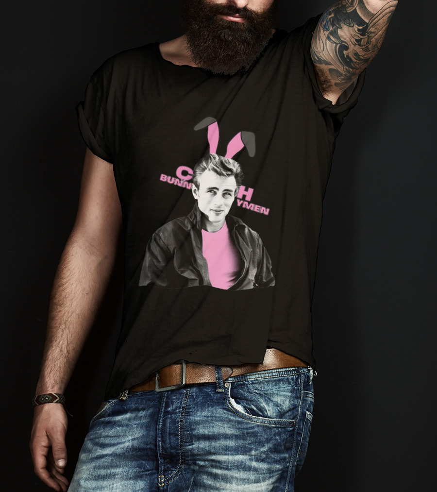 Echo Bunnymen Iconic Pink Bunny Ears Image T-Shirt