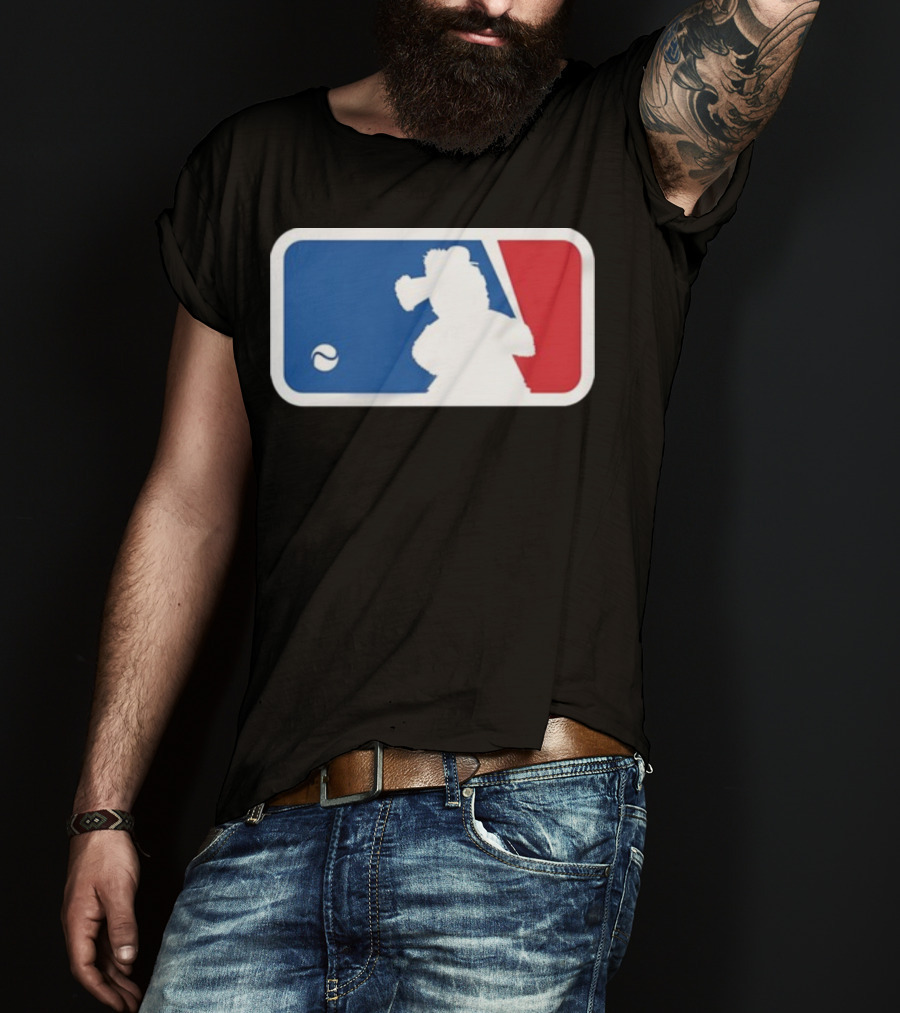 Major Baseball Phan Blue Red Mascot T-Shirt