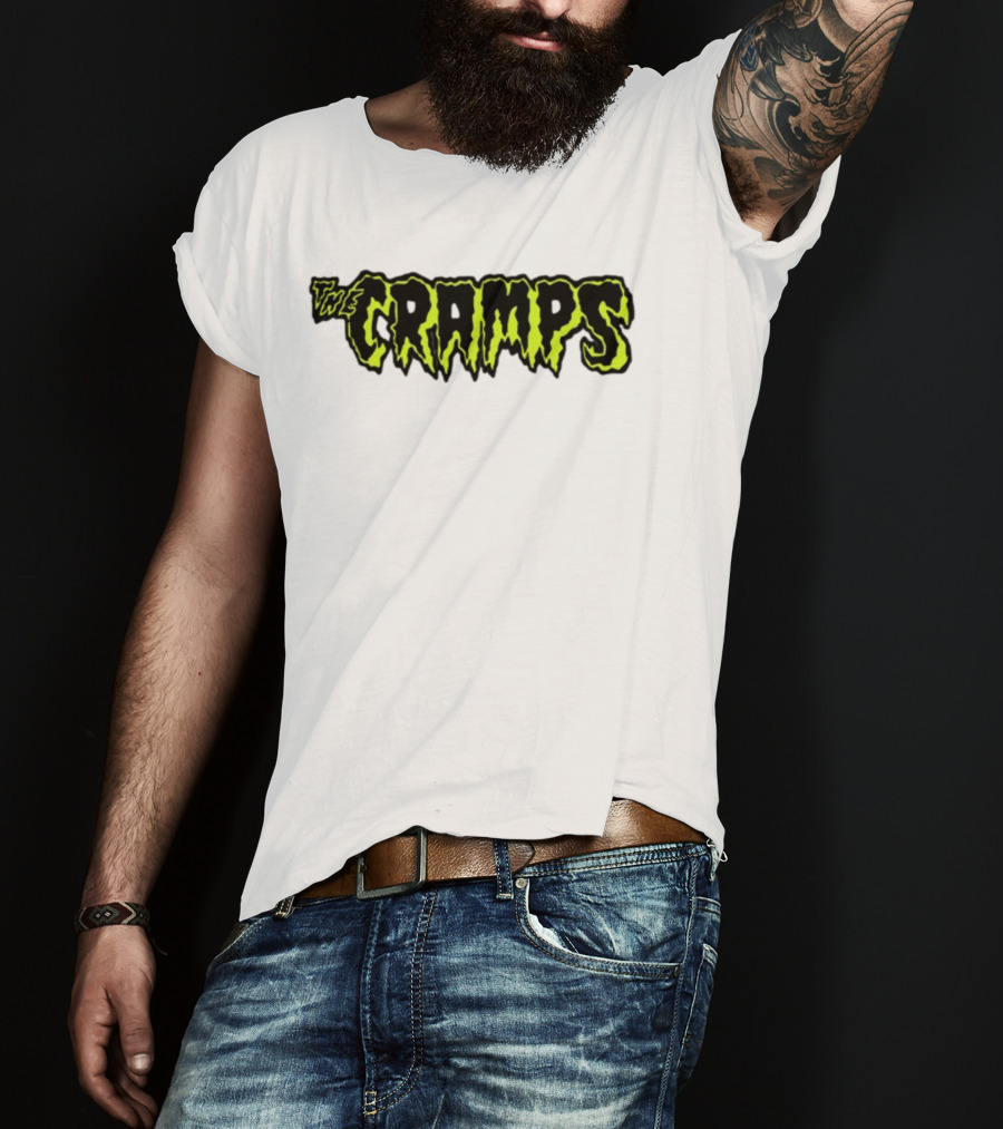 Greg Gutfeld The Cramps Logo Neon Gothic T-Shirt