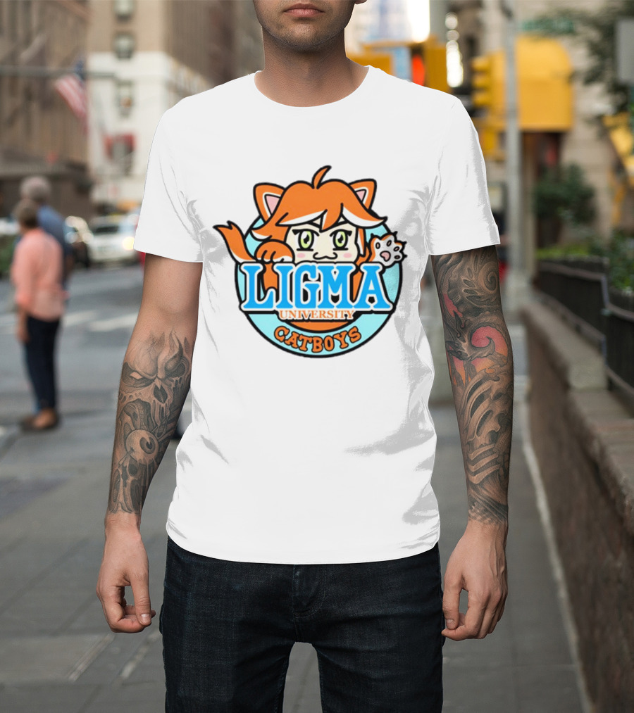 Ligma University Catboys Anime Style Mascot T-Shirt