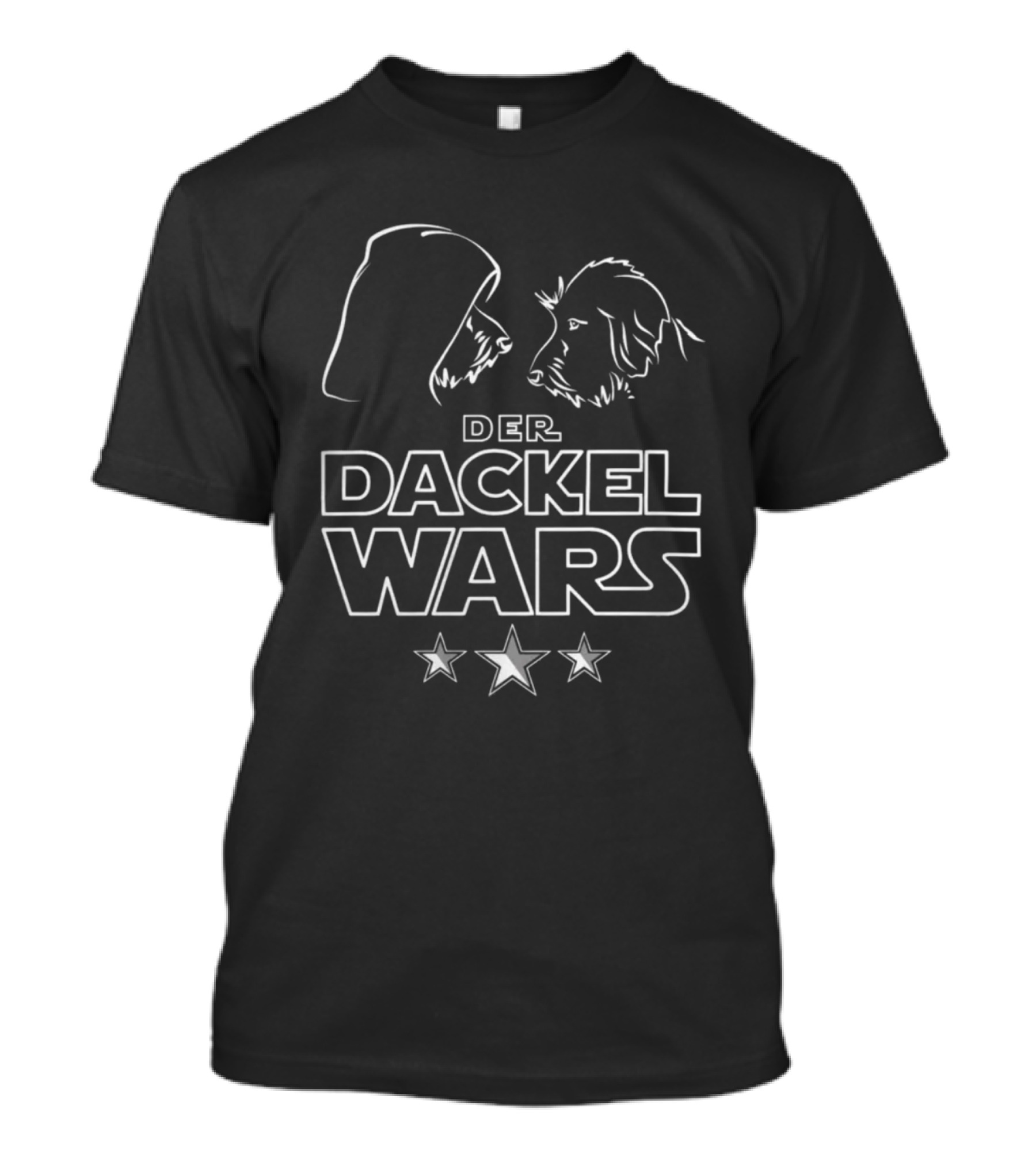 Der Dackel Wars Star Dachshund Battle Scene T-Shirt
