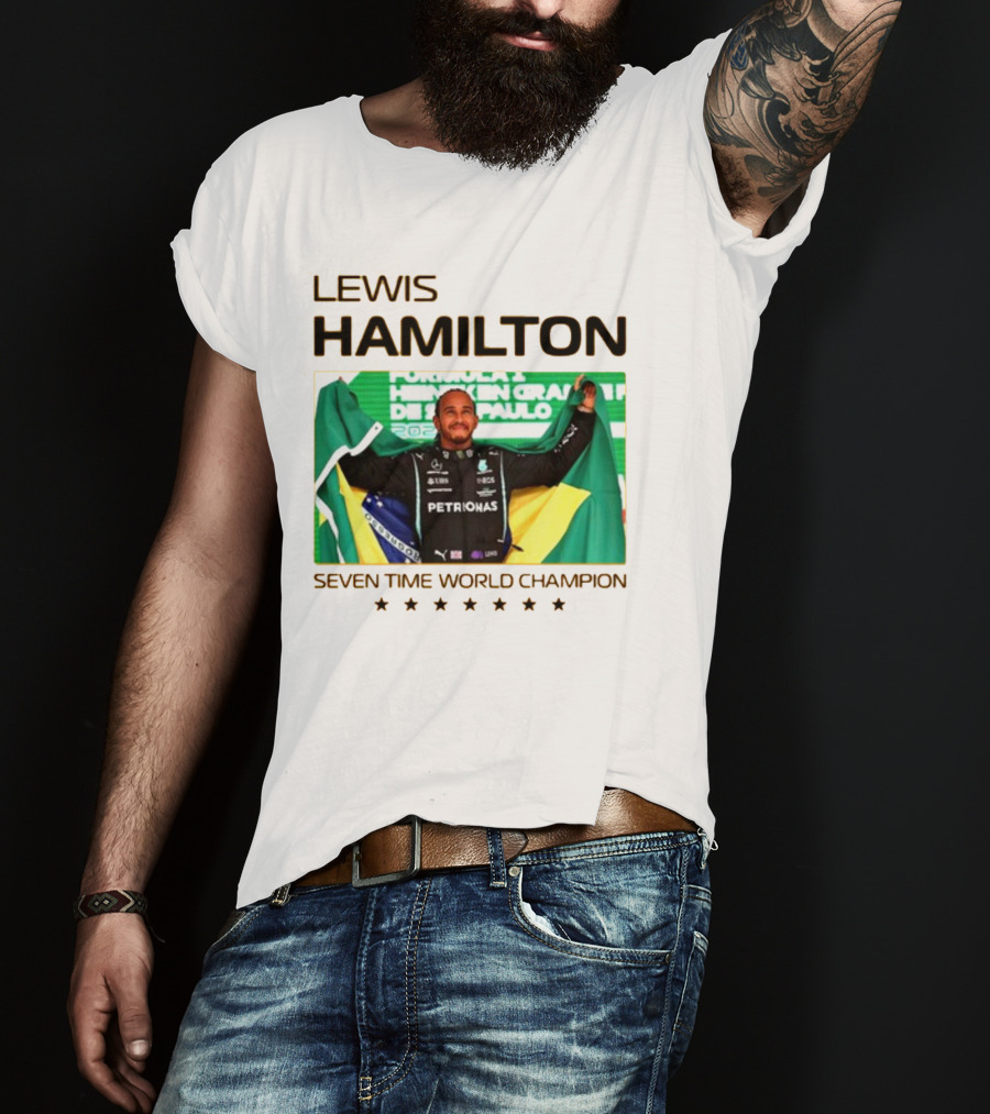 Lewis Hamilton Seven Time World Champion São Paulo Grand Prix T-Shirt
