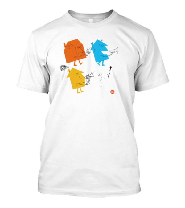 4 Houses Colorful Cartoon Characters T-Shirt