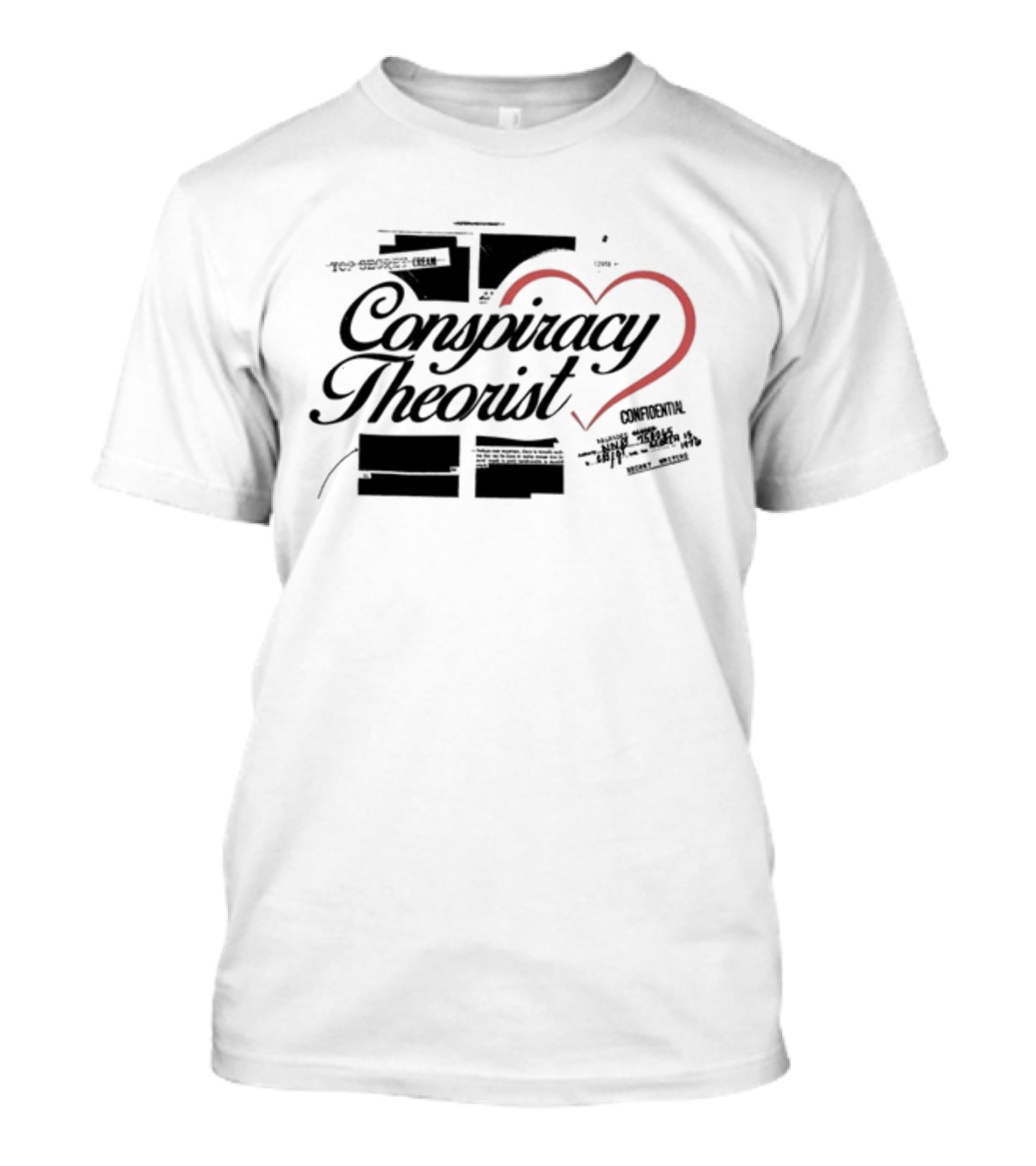 Conspiracy Theorist Heart Confidential T-Shirt
