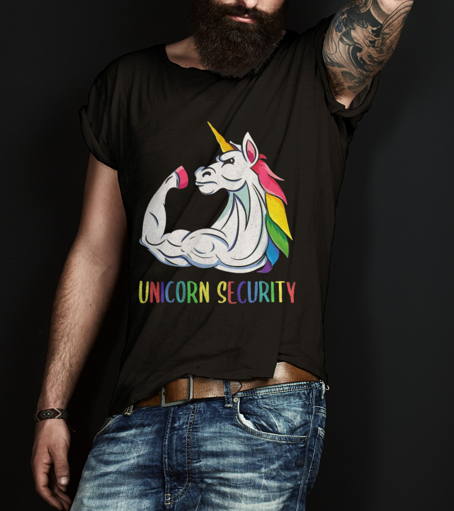 Unicorn Security Daddycorn Mens Cute Halloween Costume T-Shirt
