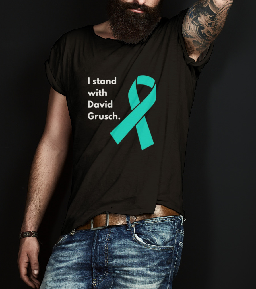 I Stand With David Grusch Teal Awareness T-Shirt