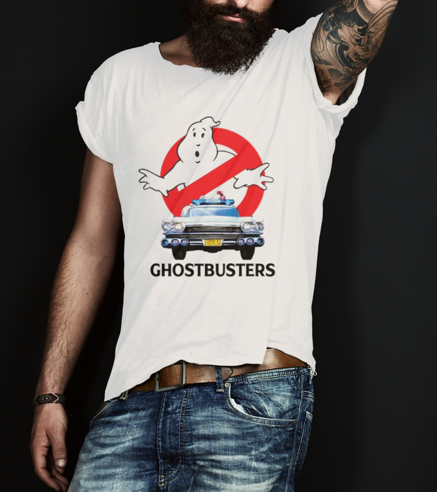 Ghostbusters No Ghost Logo Ecto-1 Car T-Shirt