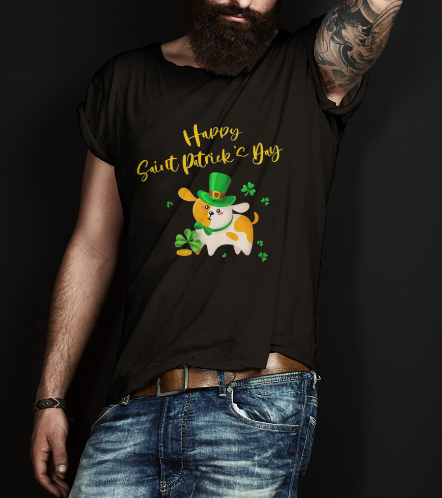 Happy Saint Patrick's Day Cute Kawaii Pug T-Shirt