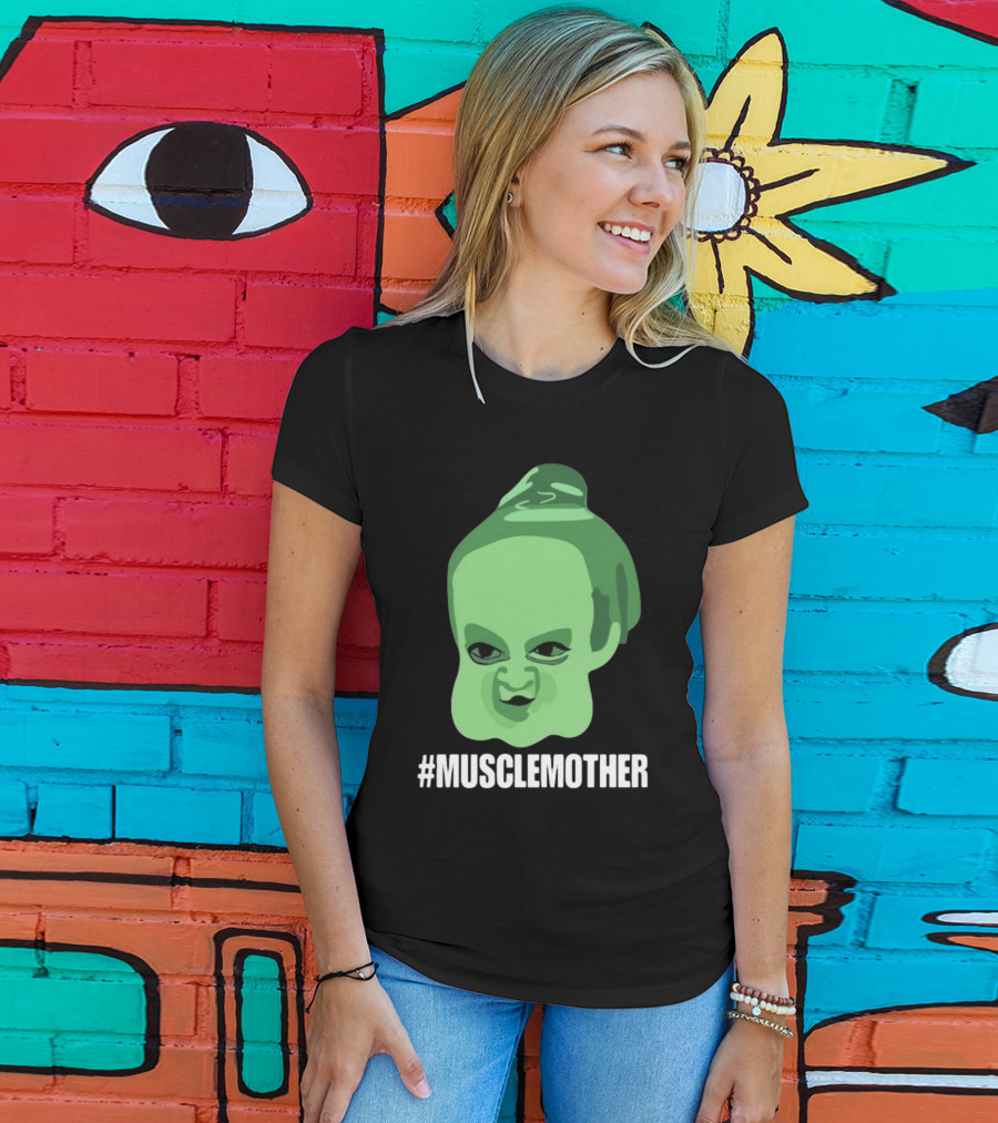 MUSCLEMOTHER Green Head Character T-Shirt
