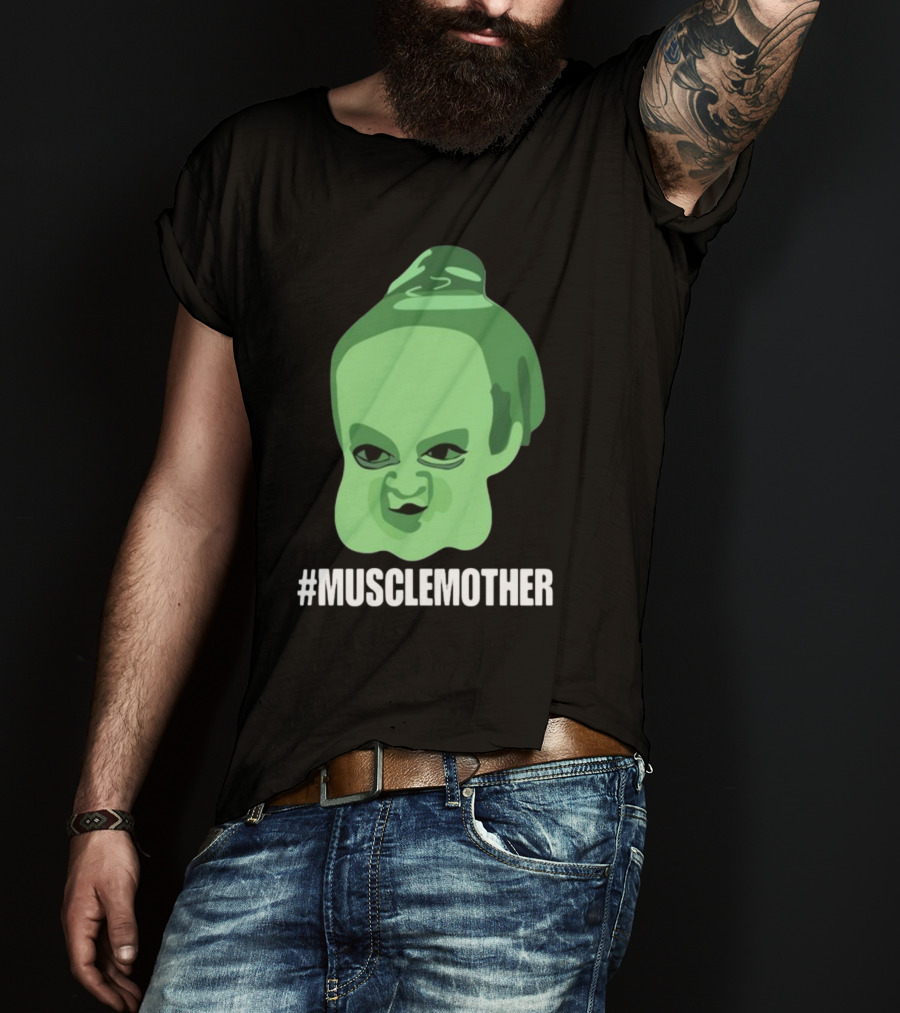 MUSCLEMOTHER Green Head Character T-Shirt