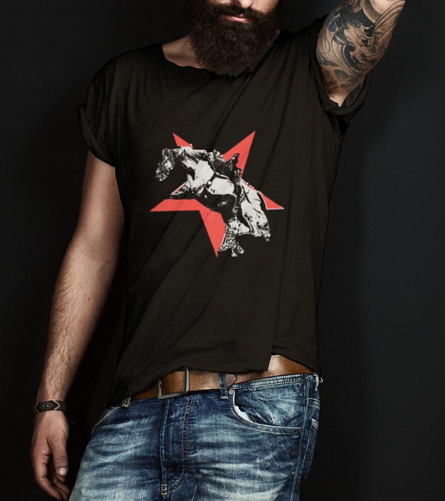 Hardjewelry Buck Off Cowboy Rodeo Star T-Shirt