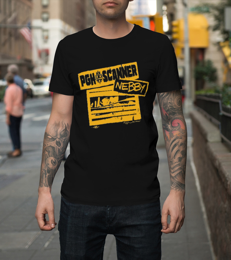 Pgh Scanner Nebby Jail Bars Yellow T-Shirt
