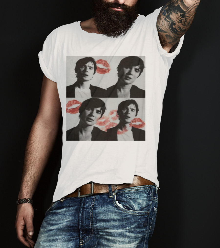 Mustardyardpress Cillian Photobooth Kiss Prints T-Shirt