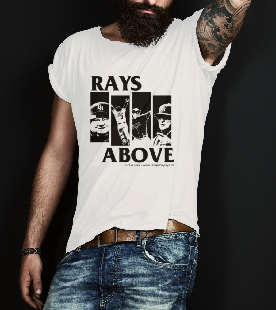 Rays Above Tampa Bay Baseball TB Logo Players T-Shirt