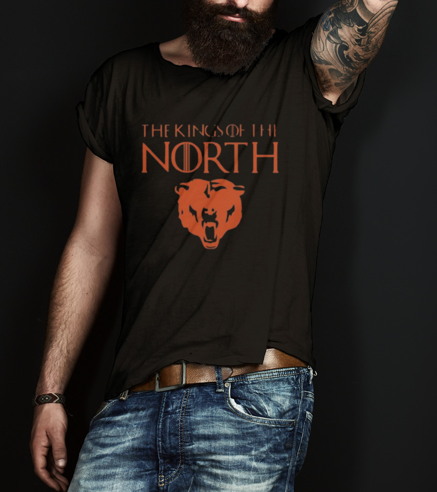 The Kings Of The North Game Of Thrones Inspired Typography With Bear Emblem T-Shirt
