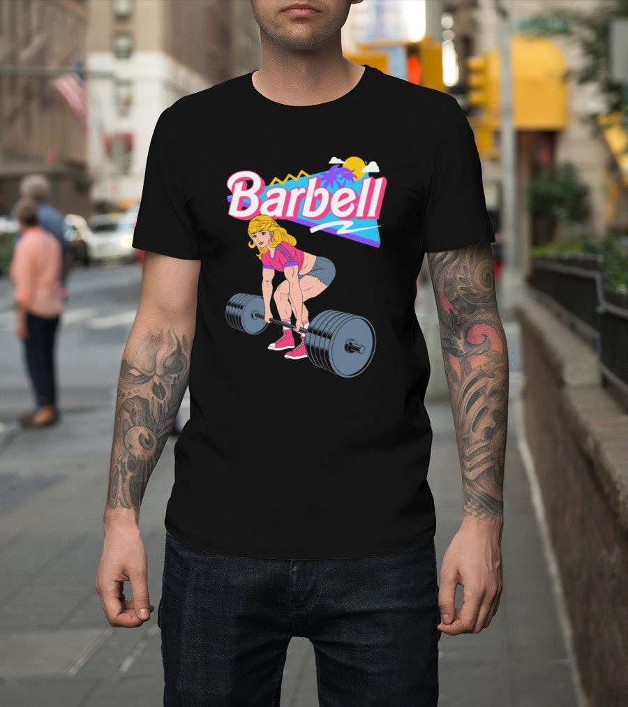 Raskolapparel Barbell Barbie Retro Workout Vibes T-Shirt