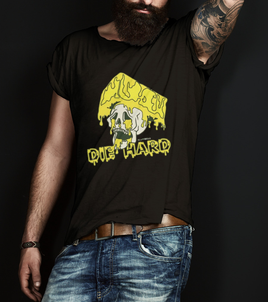 Die Hard Cheesehead Melting Skull T-Shirt