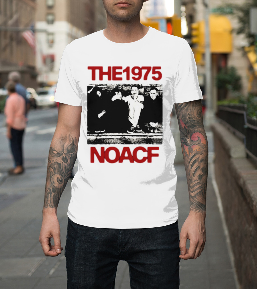 The 1975 NOACF Photo Black And White Group Image T-Shirt