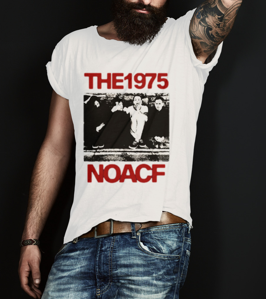 The 1975 NOACF Photo Black And White Group Image T-Shirt