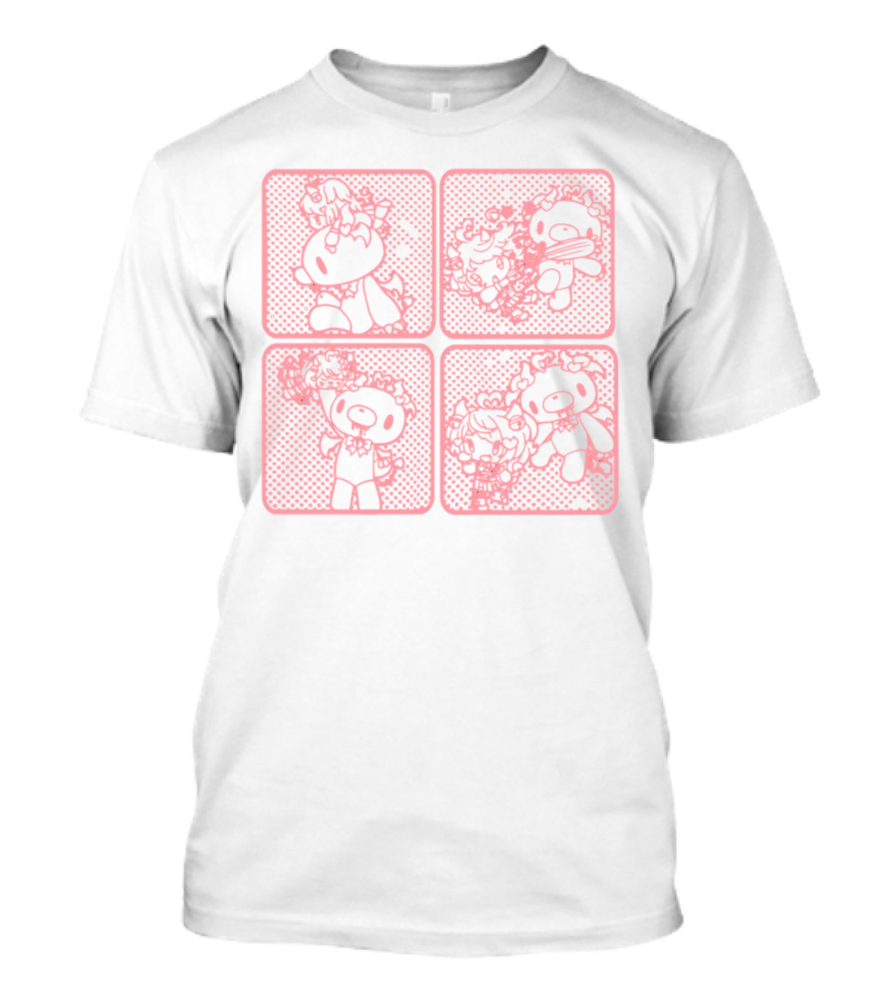 Morichack Ironmouse X GloomyBear Pink Graphic Quadrants T-Shirt