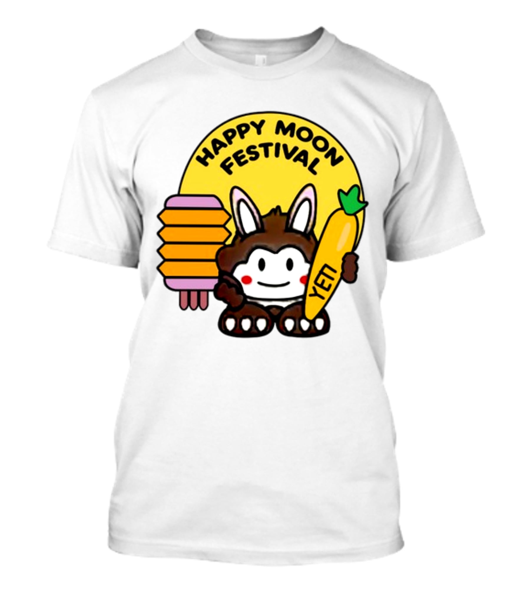 Rockstar Games Happy Moon Festival Yeti Lantern Rabbit T-Shirt