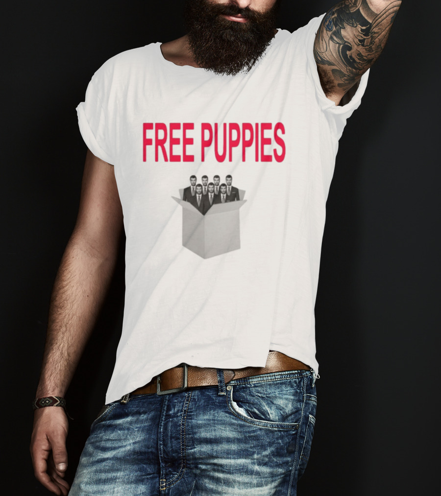 Free Puppies Men In Box T-Shirt