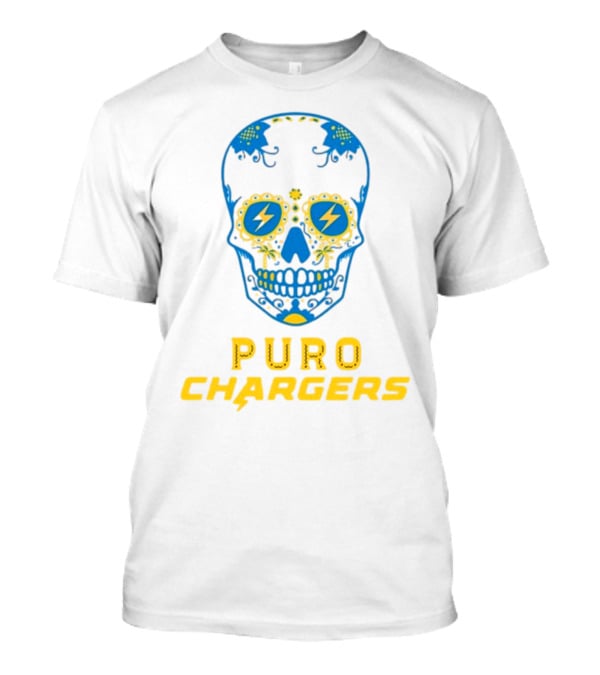 Puro Chargers Skull Lightning Bolt T-Shirt