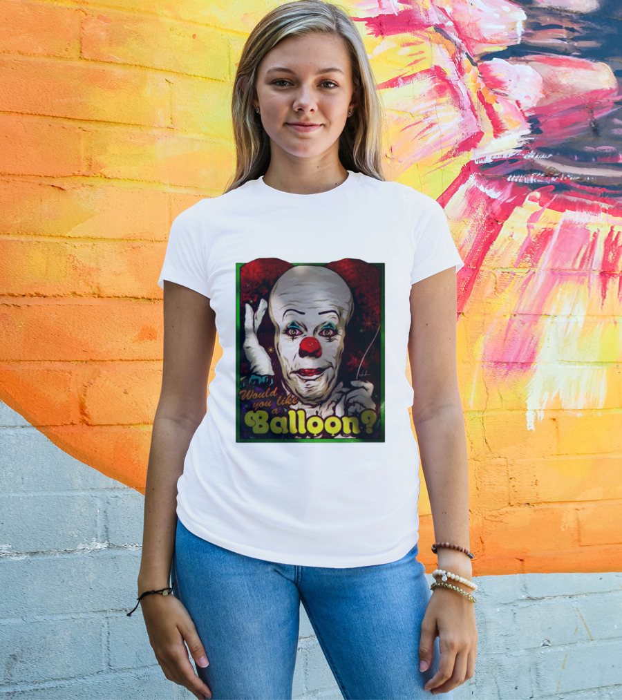 Would You Like A Balloon Clown Face Art By Nordacious T-Shirt