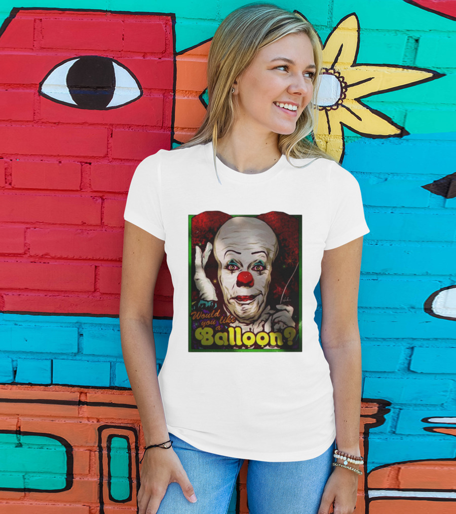 Would You Like A Balloon Clown Face Art By Nordacious T-Shirt
