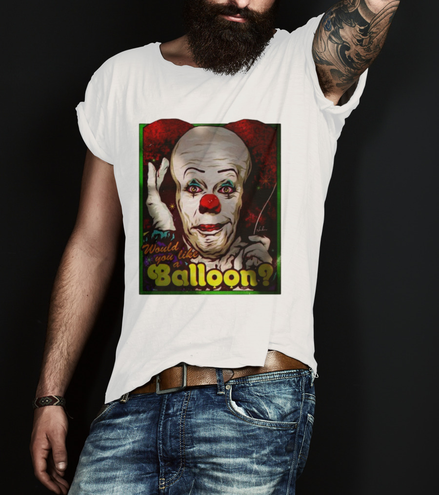Would You Like A Balloon Clown Face Art By Nordacious T-Shirt