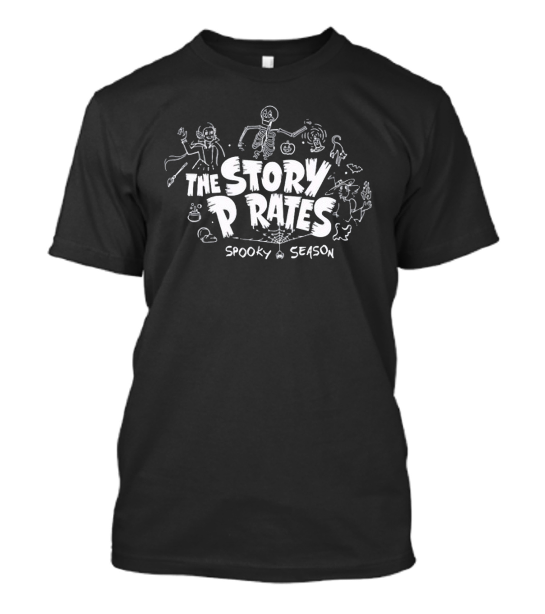 Story Pirates Spooky Season Skeleton Ghosts And Pumpkins T-Shirt