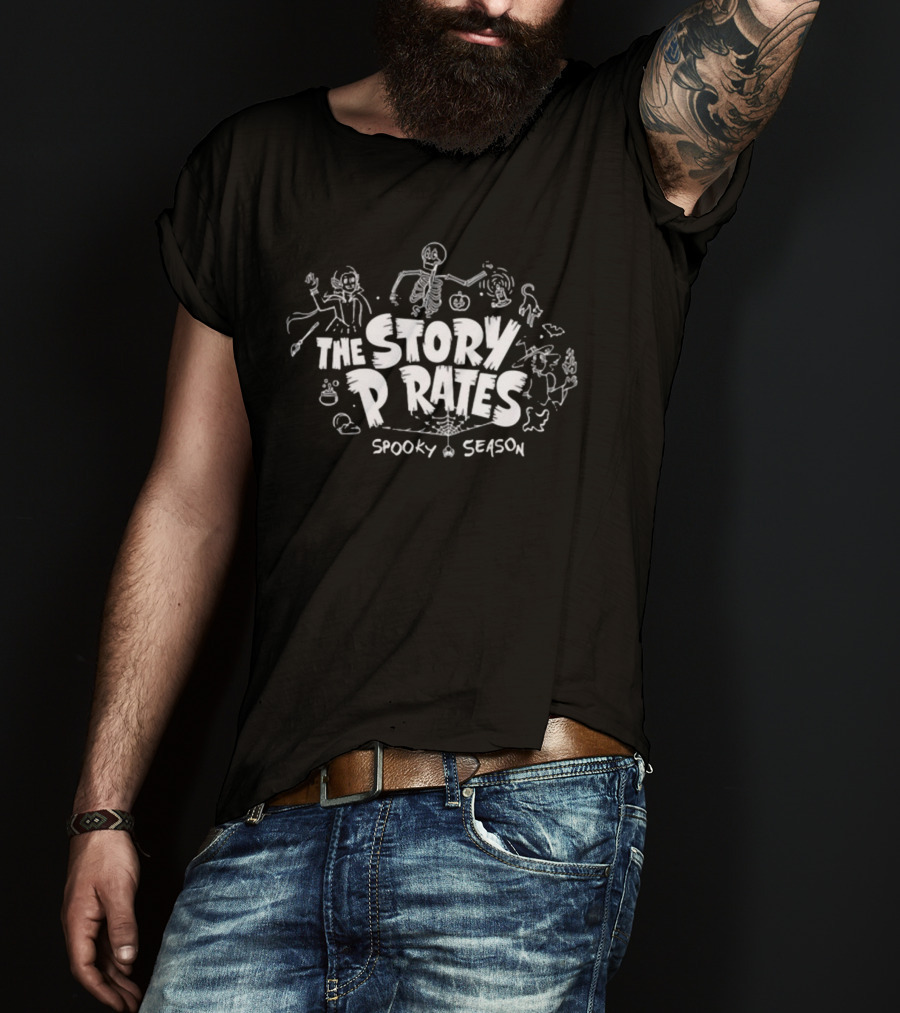 Story Pirates Spooky Season Skeleton Ghosts And Pumpkins T-Shirt