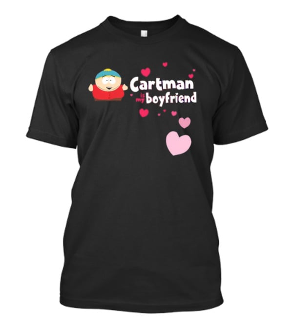 Cartman Is My Boyfriend Pink Hearts Cartoon Character T-Shirt