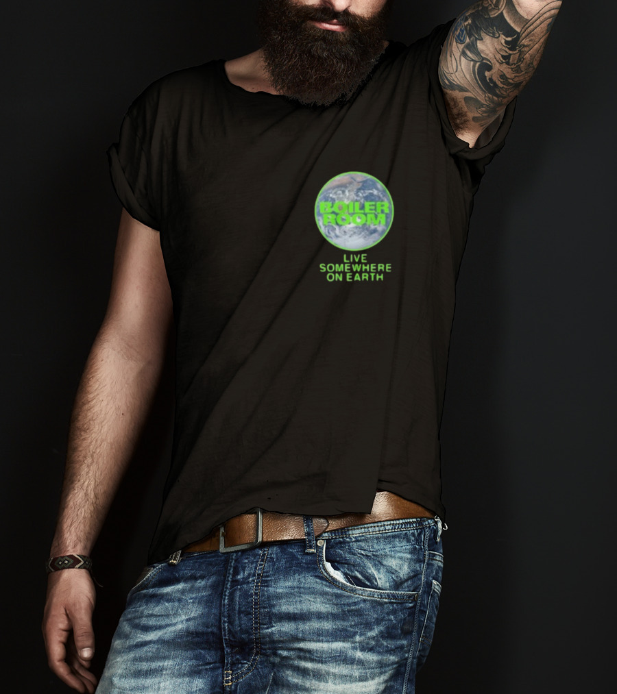 Boiler Room Live Global Broadcast Somewhere On Earth Earth Image T-Shirt