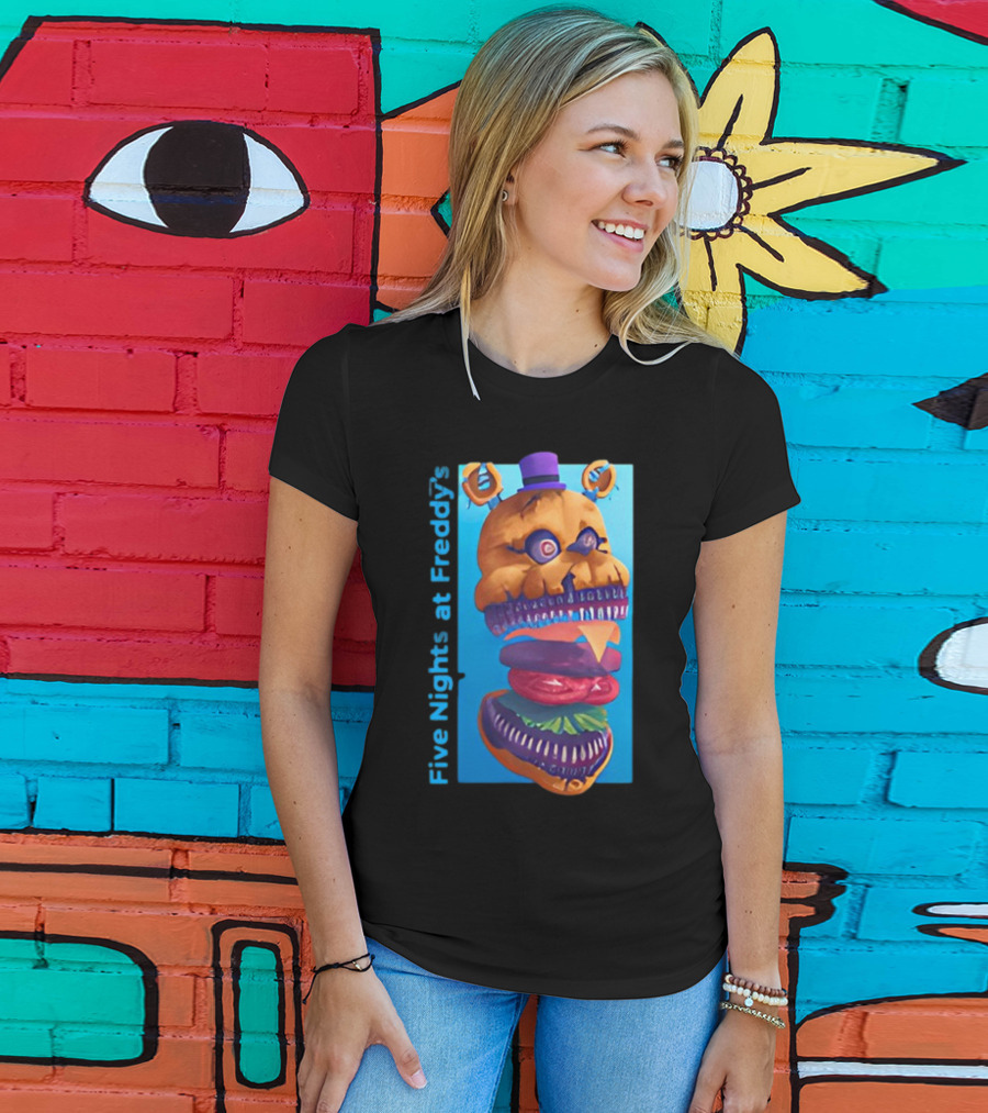 Five Nights At Freddy's Midnight Snack Jonnyblox Burger Animatronic T-Shirt