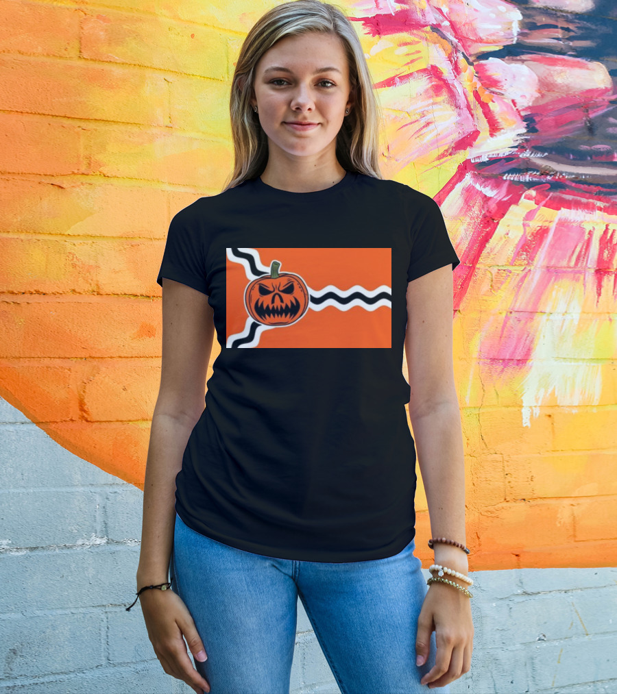 St. Louis Flag Inspired Pumpkin Halloween T-Shirt