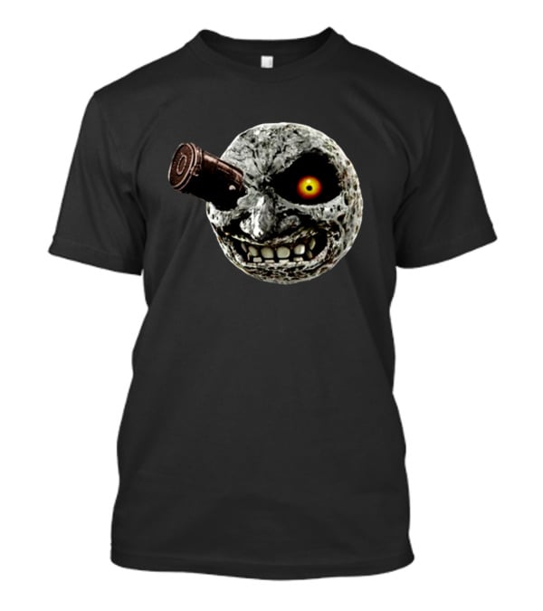 Hardshoppes Majora Moon Creepy Face With Telescope T-Shirt
