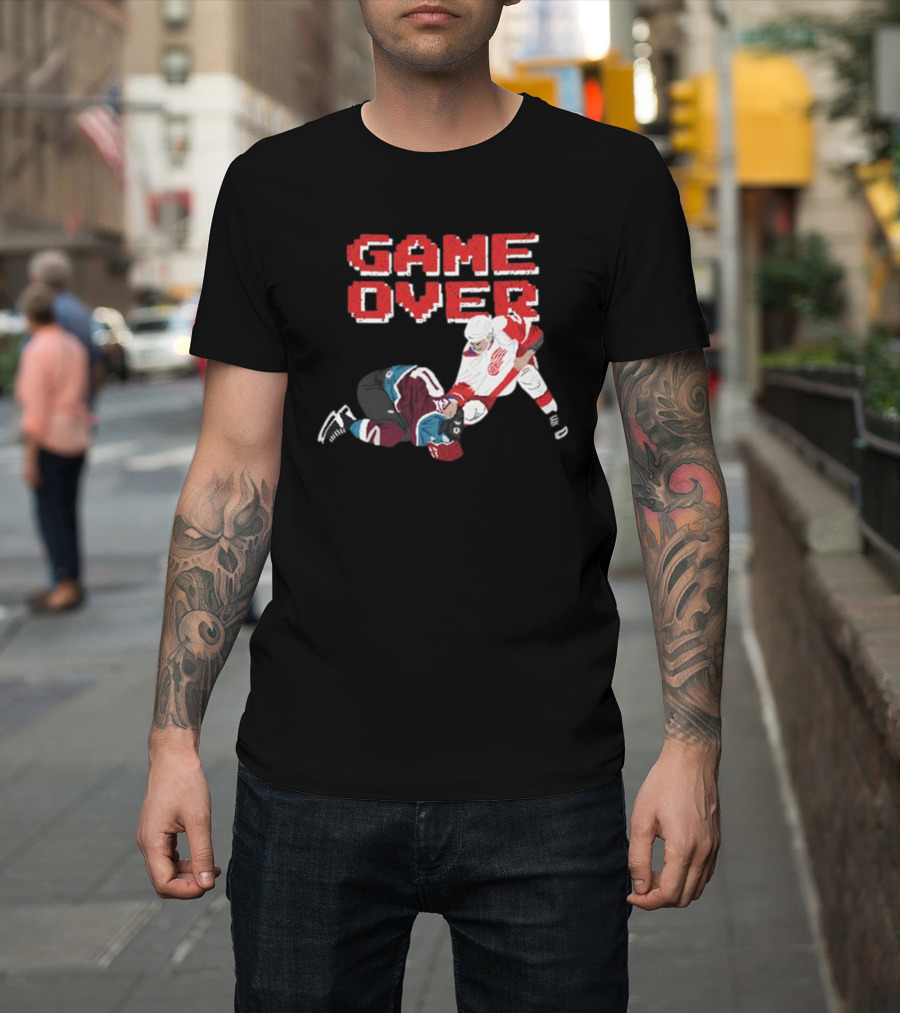 Questionableteez Fight Night Game Over Ice Hockey Showdown T-Shirt